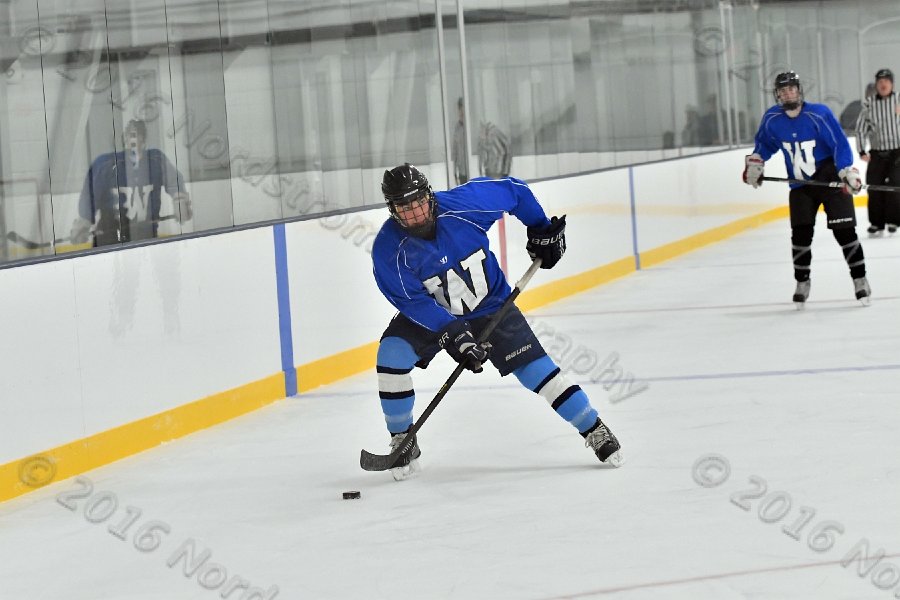 Wheaton College Men\'s Ice Hockey vs Middlesex Community College. - Photo By: KEITH NORDSTROM